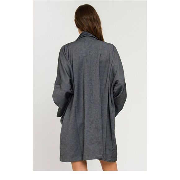 Grey Lab Oversized Coat with Big Pocket - Picture 3 of 10